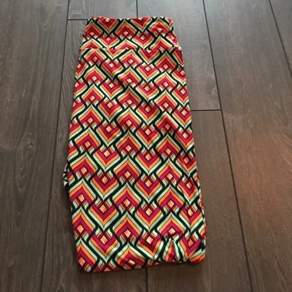 LuLaRoe Bright Goemetric TC Leggings - Picture 5 of 5